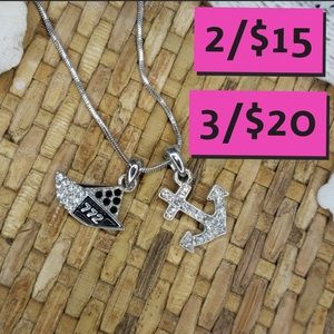 2/$15 NWT fashion boat and anchor necklace